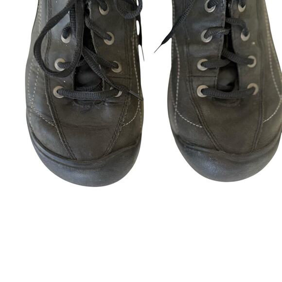 KEEN Women’s Black Leather Lace Up Casual Shoes EU 40 US 9.5 Comfort Walking - Picture 5 of 8